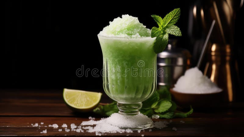 Rafraîchissant vert slushie illustration libre de droits