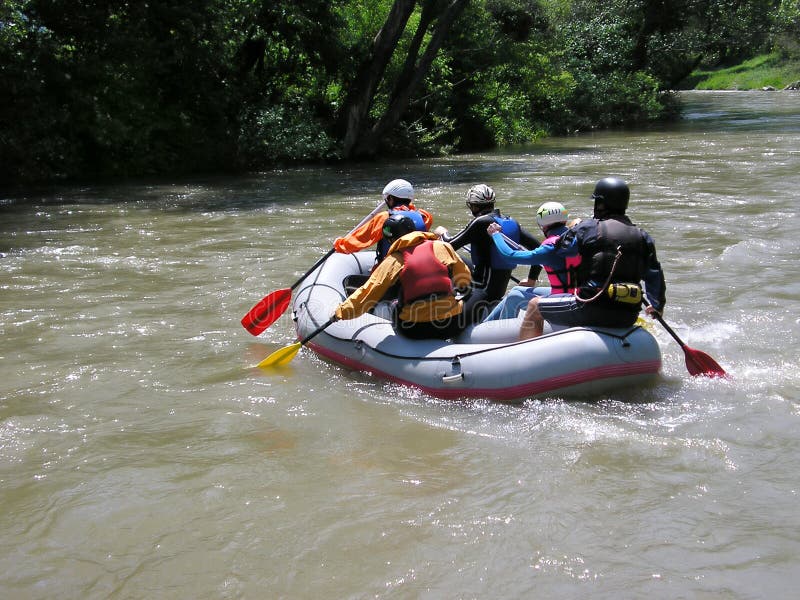 Rafting on the river