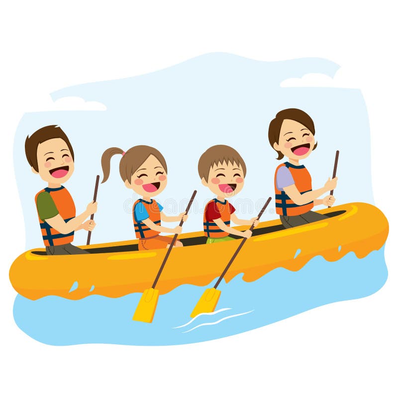 Rafting stock vector. Illustration of summer, active - 95521737