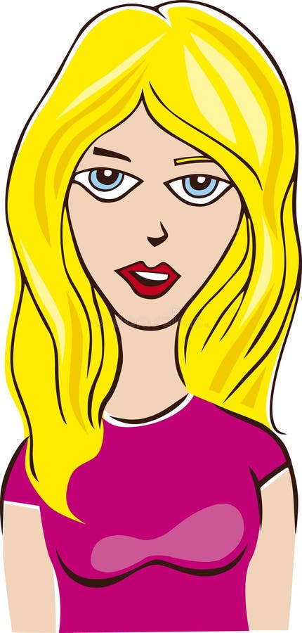 Ragazza abbastanza bionda royalty illustrazione gratis Ragazza abbastanza bionda royalty illustrazione gratis