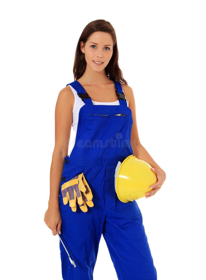 Ragazza attraente in camice immagini stock libere da diritti Ragazza attraente in camice immagini stock libere da diritti