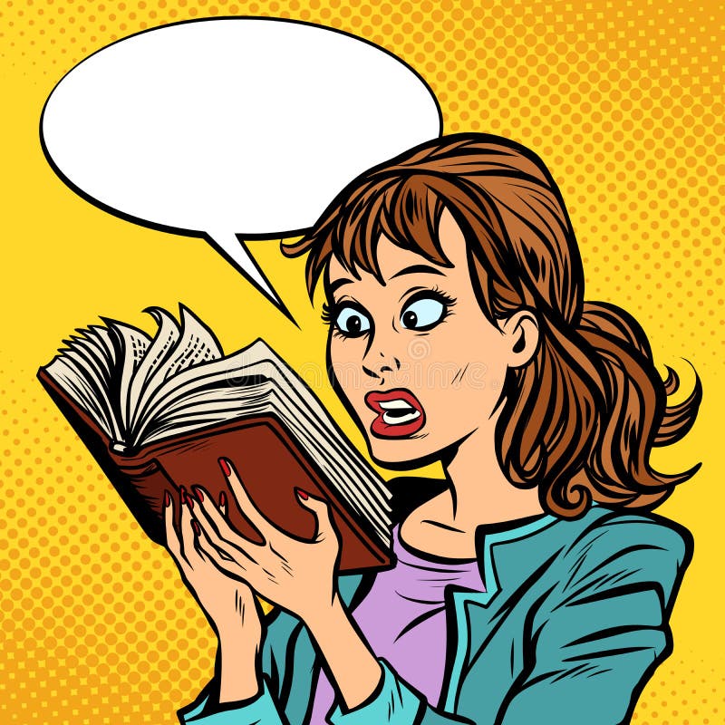 Ragazza colpita che legge un libro illustrazione vettoriale Ragazza colpita che legge un libro illustrazione vettoriale