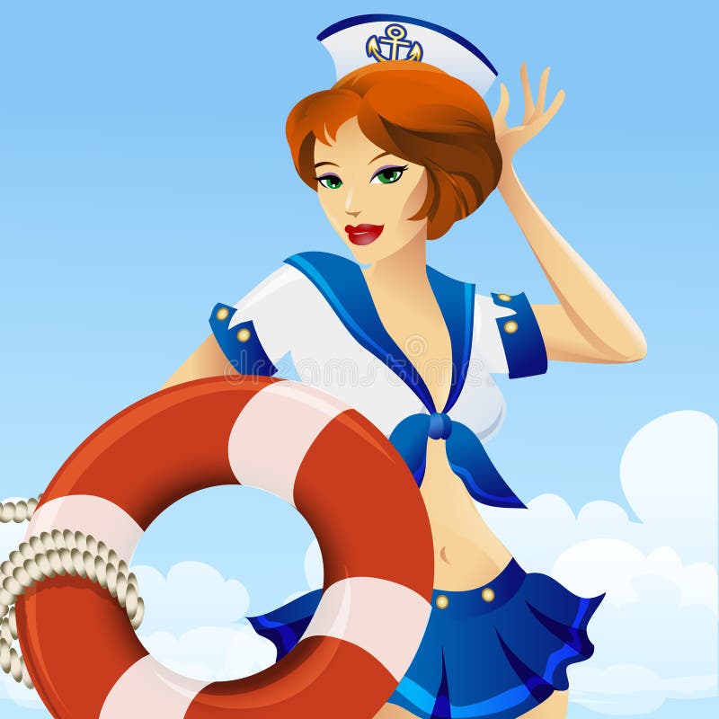 Ragazza del marinaio illustrazione vettoriale Ragazza del marinaio illustrazione vettoriale