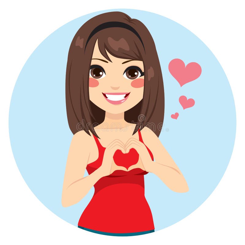 Ragazza di forma del cuore royalty illustrazione gratis Ragazza di forma del cuore royalty illustrazione gratis