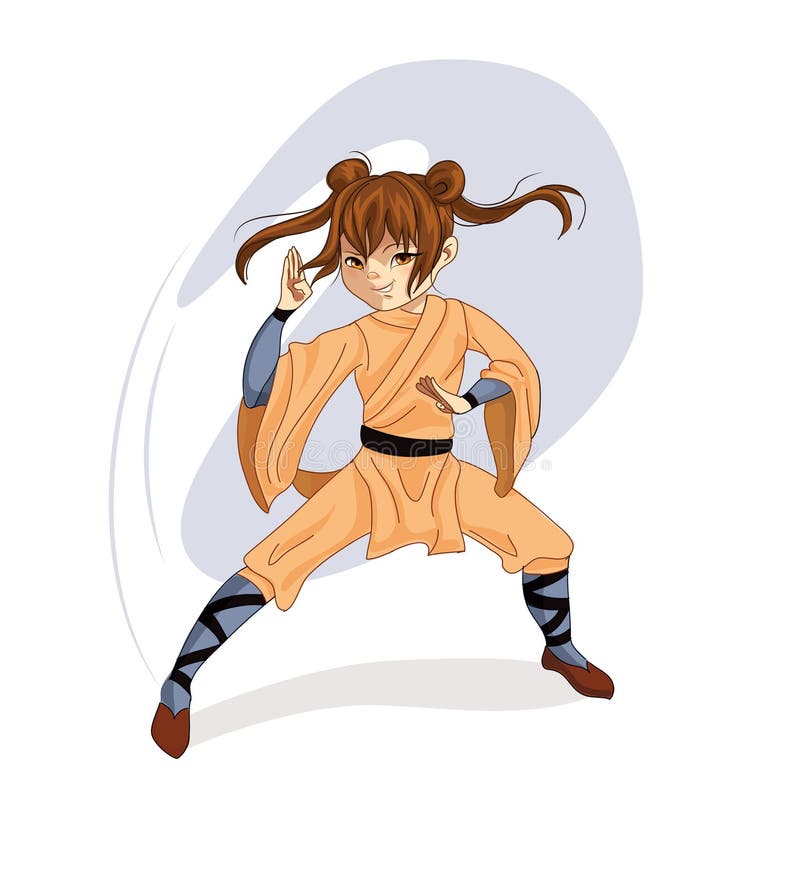 Ragazza di Kung Fu illustrazione di stock Ragazza di Kung Fu illustrazione di stock