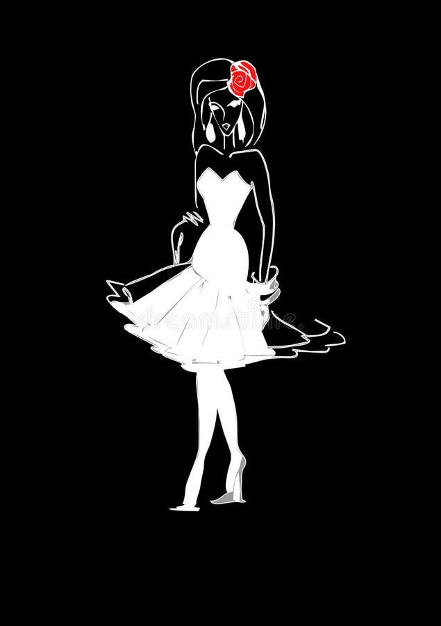 Ragazza alla moda royalty illustrazione gratis