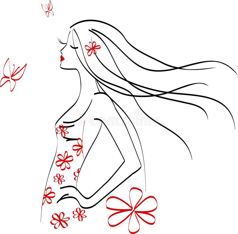 Ragazza di modo illustrazione vettoriale Ragazza di modo illustrazione vettoriale