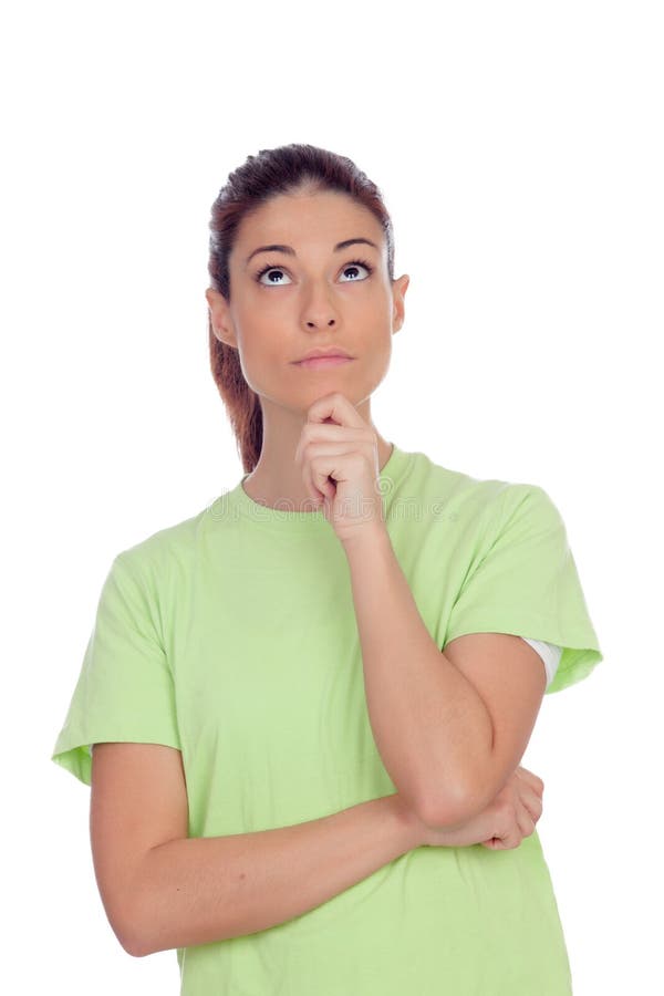 Ragazza pensierosa i immagine stock libera da diritti Ragazza pensierosa i immagine stock libera da diritti