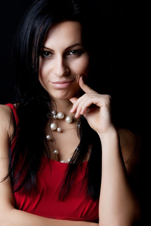 Ragazza sorridente sexy fotografie stock Ragazza sorridente sexy fotografie stock