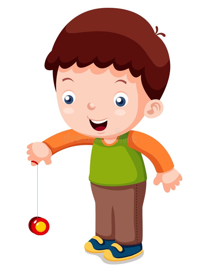 Ragazzo che gioca yo-yo illustrazione di stock Ragazzo che gioca yo-yo illustrazione di stock