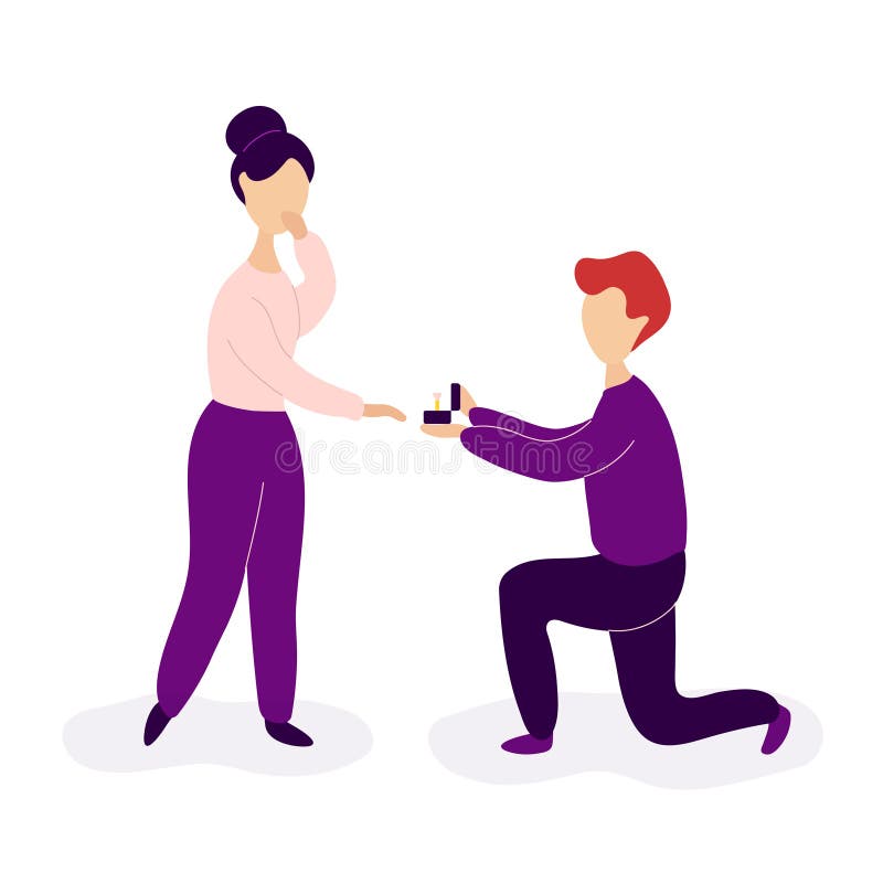 ragazzo che presenta proposta di matrimonio all'amica royalty illustrazione gratis ragazzo che presenta proposta di matrimonio all'amica royalty illustrazione gratis