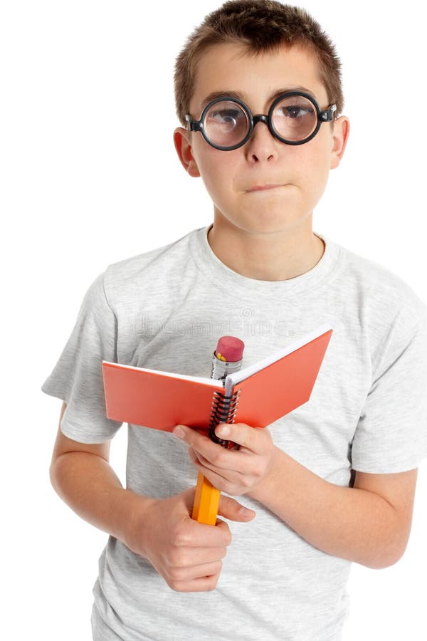 A goofy comical boy wearing silly glasses. Please note the glasses are not prescription and are meant to distort the eyes. A goofy comical boy wearing silly glasses. Please note the glasses are not prescription and are meant to distort the eyes