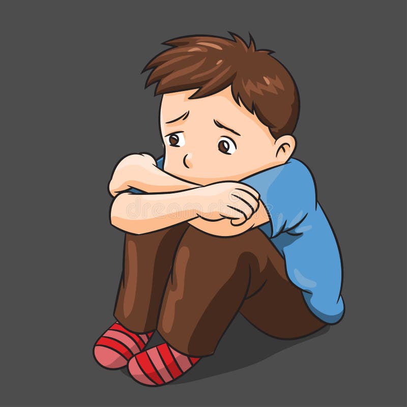 Ragazzo solo del fumetto - illustrazione di vettore royalty illustrazione gratis