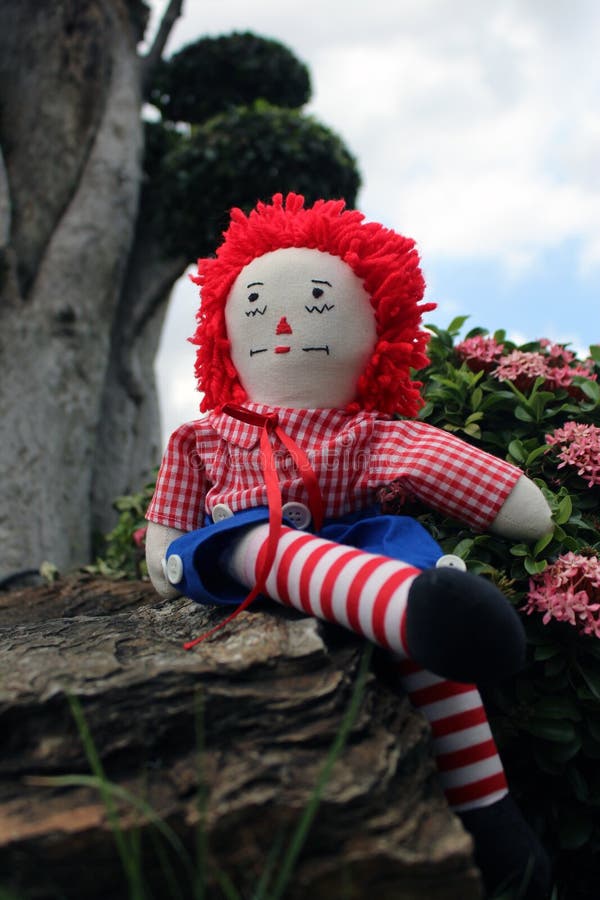 Raggedy an Doli Real Annabelle Desenho Antigo Foto de Stock