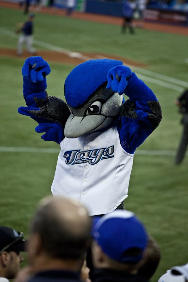 TORONTO â€“ MAY 19: Toronto Blue Jays' mascot Ace during a MLB game against the Tampa Bay Rays at Rogers Centre on May 19, 2011 in Toronto. Toronto won 3-2. TORONTO â€“ MAY 19: Toronto Blue Jays' mascot Ace during a MLB game against the Tampa Bay Rays at Rogers Centre on May 19, 2011 in Toronto. Toronto won 3-2.