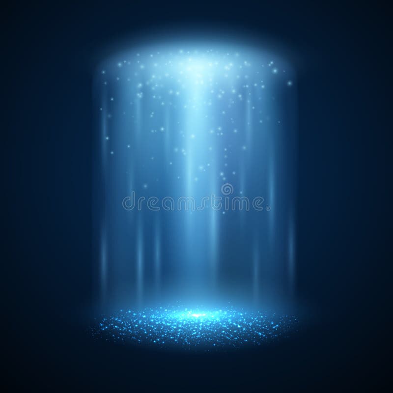 Raggio luminoso del UFO isolato Illustrazione di vettore illustrazione vettoriale