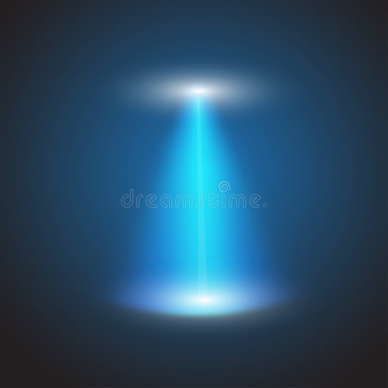 Raggio luminoso del UFO su fondo a quadretti Illustrazione di vettore illustrazione vettoriale