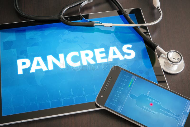 Raggiro medico di diagnosi del pancreas (organo relativo di malattia endocrina) immagine stock libera da diritti Raggiro medico di diagnosi del pancreas (organo relativo di malattia endocrina) immagine stock libera da diritti