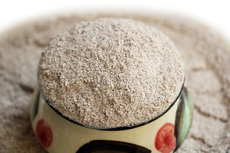 Ragi Millet Flour powder stock image. Image of carving 106194905