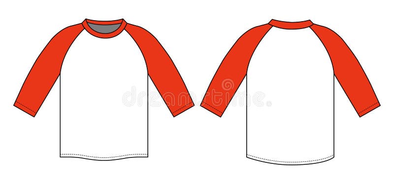 red and grey raglan shirt