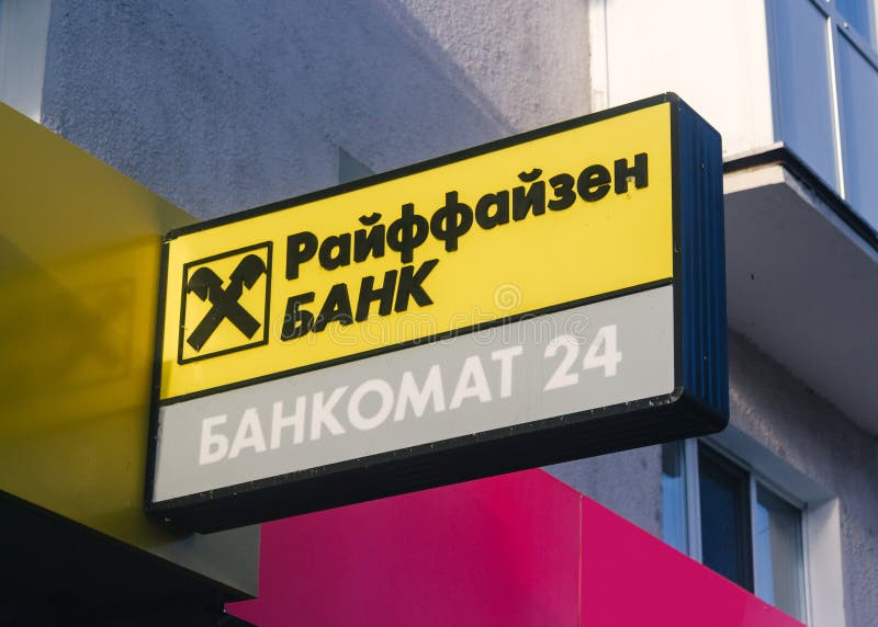 Raiffeisen bank signboard