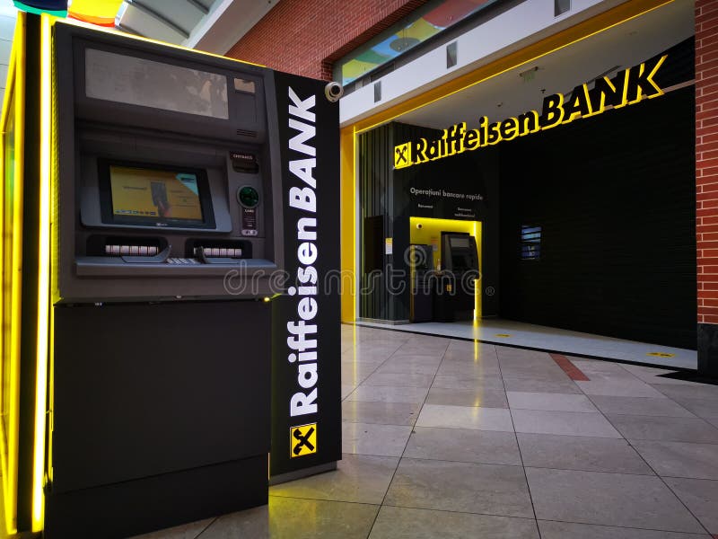 Raiffeisen Bank indoor at mall - ATM