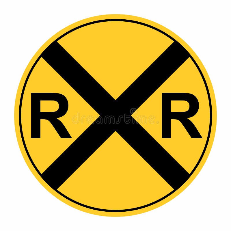 Rail road crossing sign