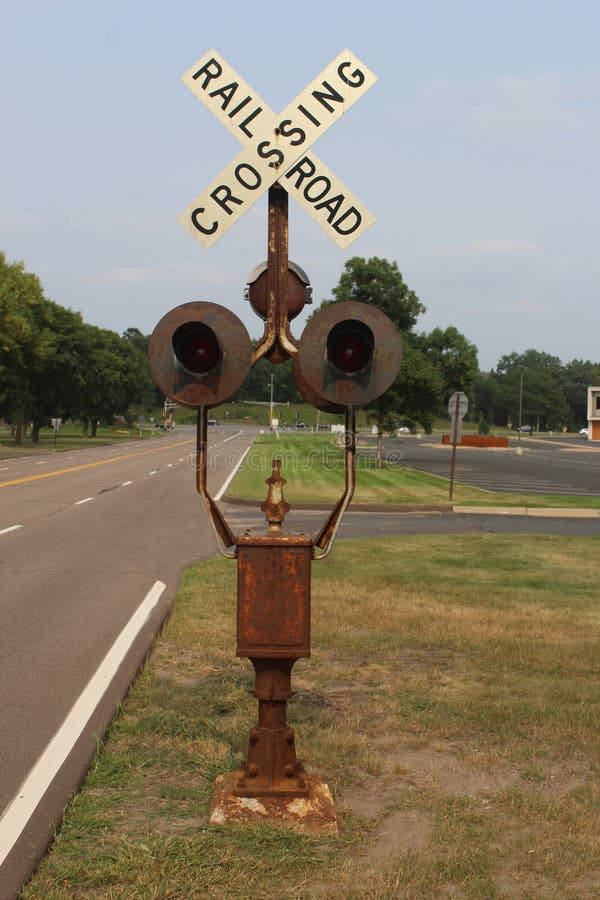 Rail Road Crossing Sign, Old, Rusty, Vintage