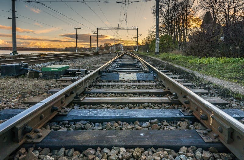 Rail tracks, EC, Europe stock image. Image of metal 121263781