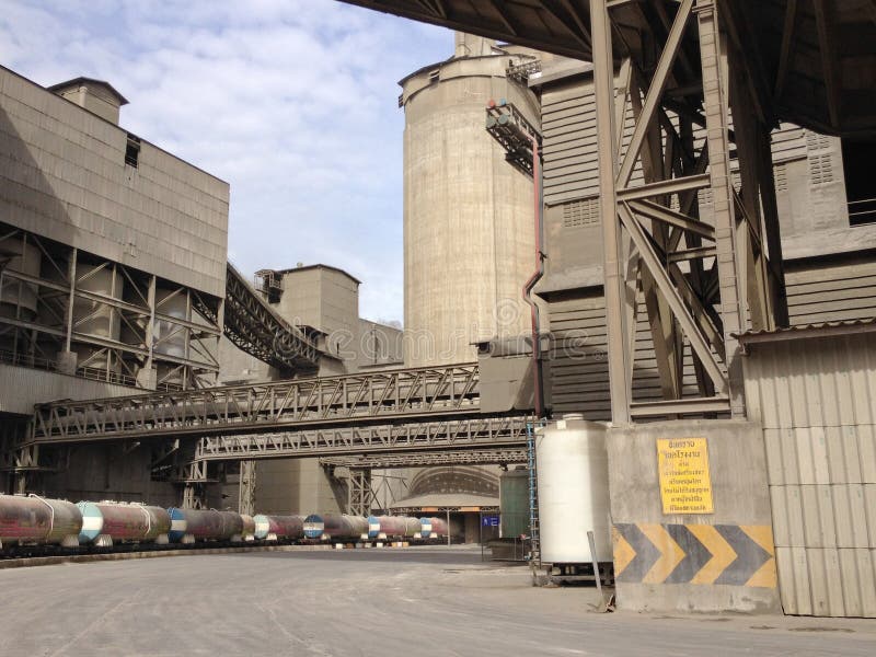 Rail Way in Cement Industry Stock Photo - Image of limestone, power