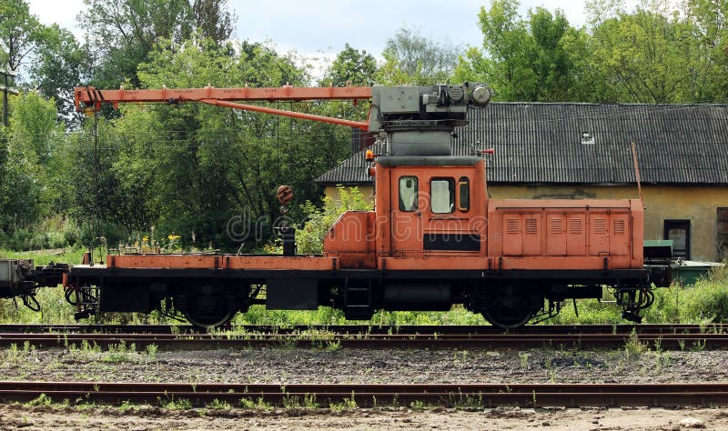 Railcar for maintenance of the railway and security checks.