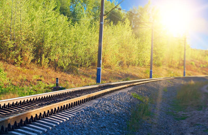 Railroad in autumn