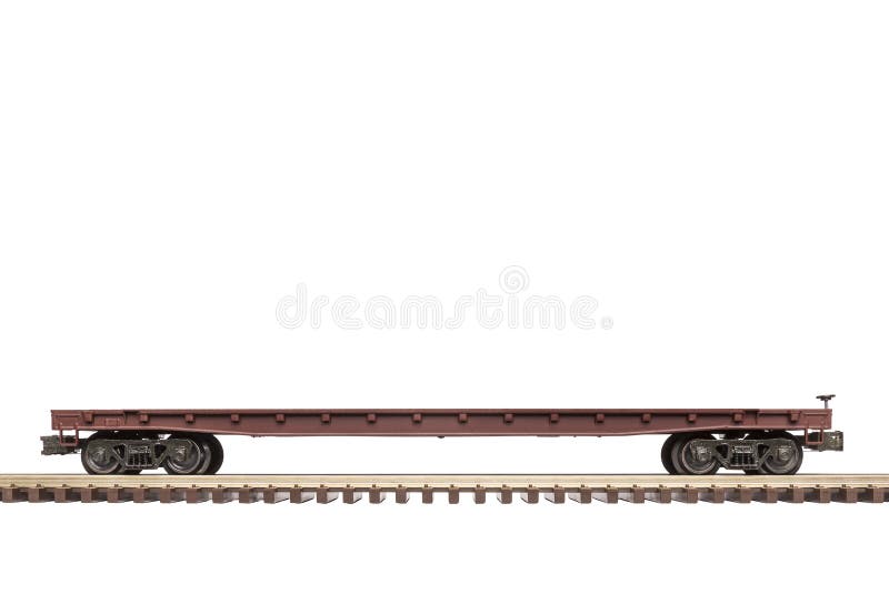 Railroad Flat Car with Containers Stock Image Image of freight