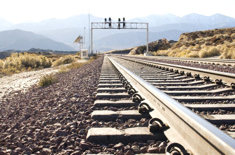 Railroad track in the Desert