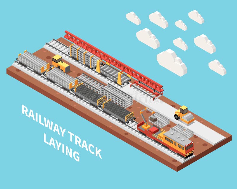 Railroad Track Illustration royalty free illustration