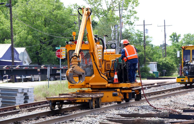 Railroad Track Repair stock photo. Image of construction 53248190