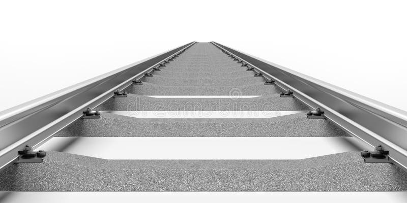 Rails with concrete sleepers stock illustration Rails with concrete sleepers stock illustration