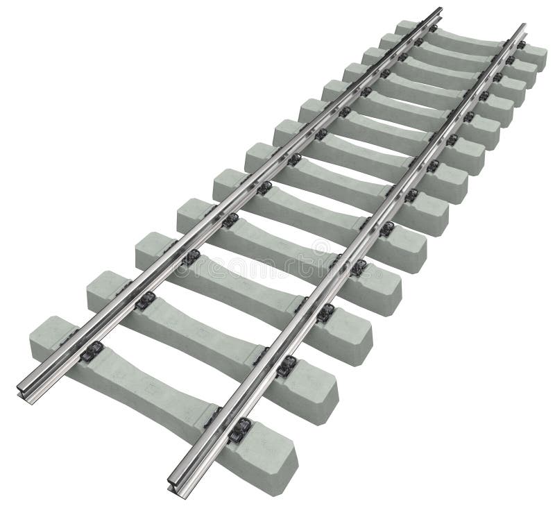 Rails with concrete sleepers royalty free illustration Rails with concrete sleepers royalty free illustration