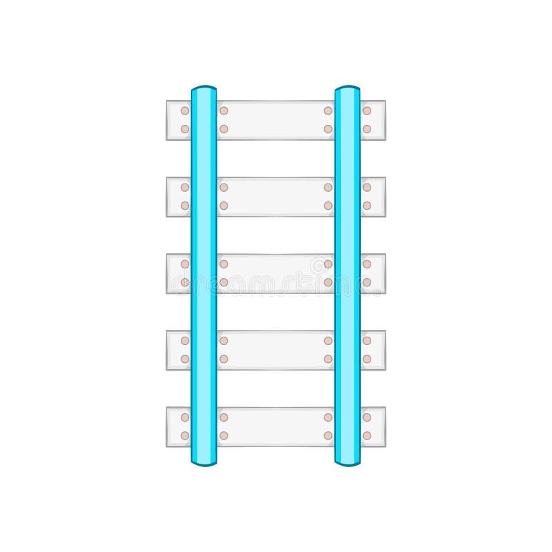 Rails and sleepers icon, cartoon style royalty free illustration Rails and sleepers icon, cartoon style royalty free illustration