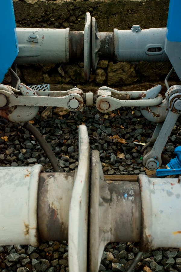 Railway coupler stock image. Image of stock, track, connection 32601051