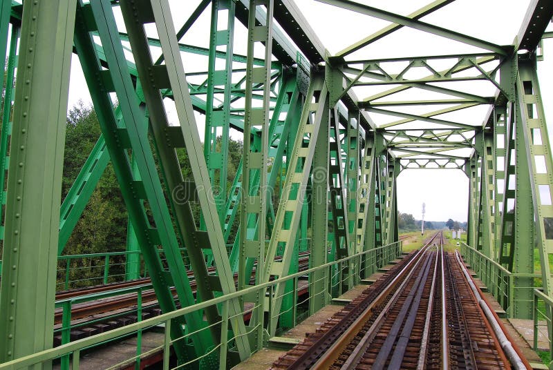Railway metal bridge stock photo. Image of depth, built 92748296