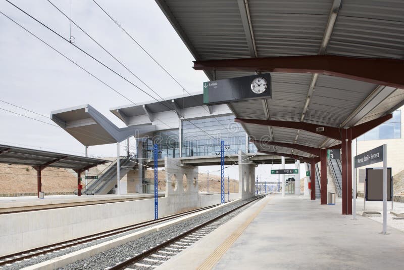 Railway station stock image