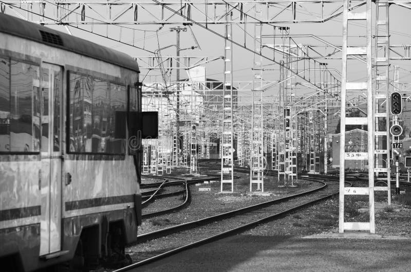 Railway station royalty free stock photo