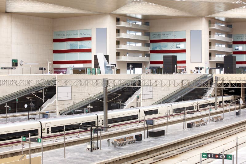 Railway station stock image