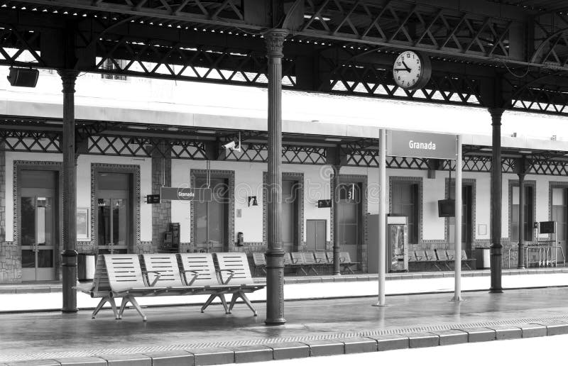 Railway station platforms royalty free stock photography