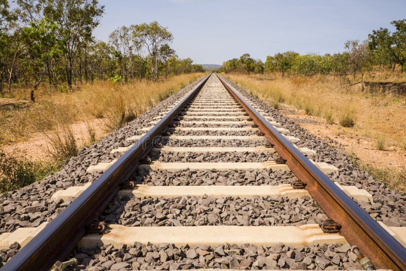 Railway Track Outback Australia Stock Photo Image of lines, railway
