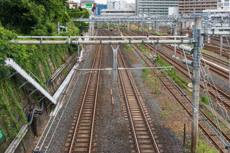 Railway tracks. View from above