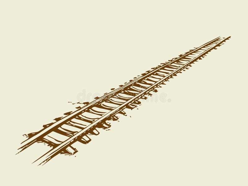 rails with wooden sleepers vector illustration 516401 Vector Art