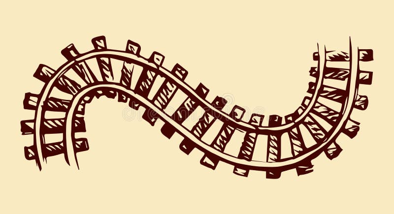 rails with wooden sleepers vector illustration 516401 Vector Art