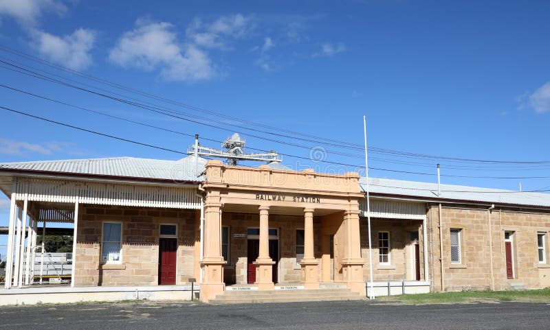 Railway yard and station in the Queensland town of Warwick